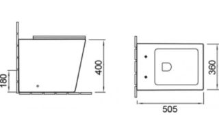 Унитаз приставной SantiLine SL-5021 безободковый белый